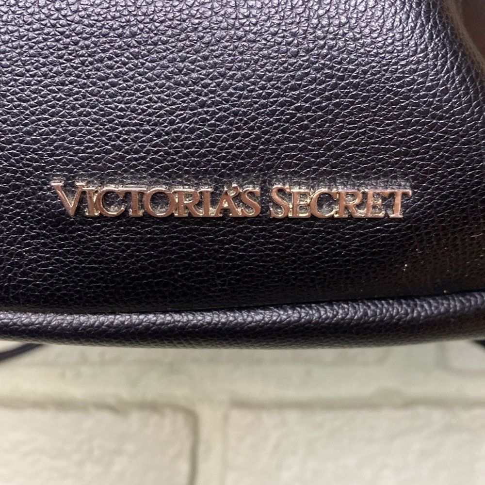 Victoria's Secret Black Backpack with Smooth Leather and Fringe - Picture 2 of 5